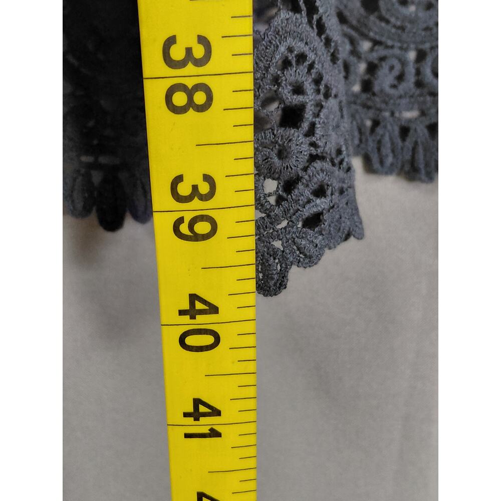 Johnny Was Black Floral Knit Lace Trim Embroidered Kimono Women Size XL - Picture 10 of 12